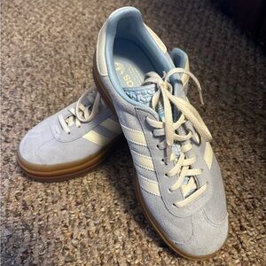 Adidas Sky Blue Sneakers with White Accents platform gazelle